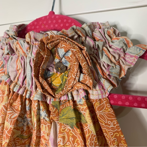 NWT Indonesia Made Mataram Rumah Batik Floral High Neck Summer Dress - Picture 2 of 10